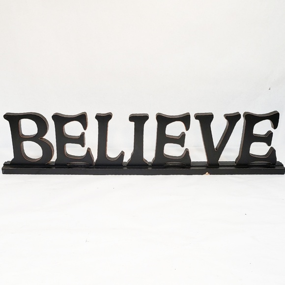 Wood Signs Accents Wood Signage Believe Home Decor Stand Up